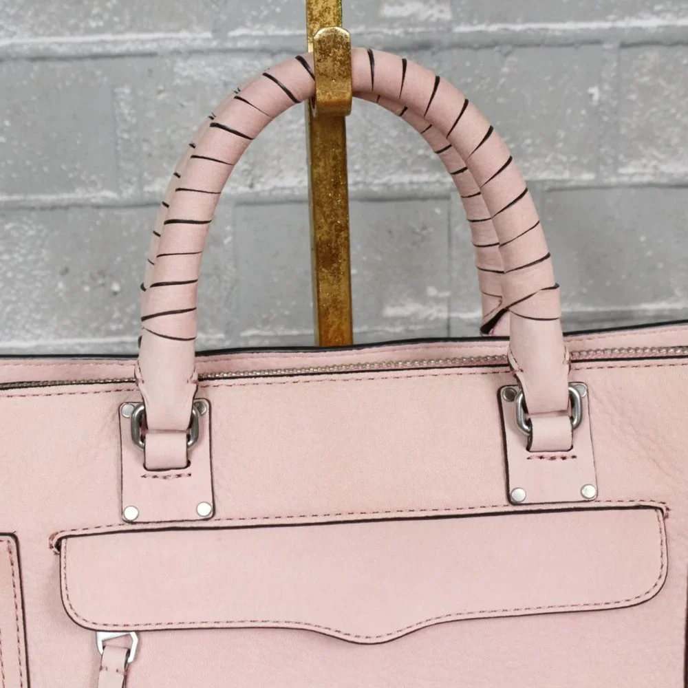 Rebecca Minkoff Bree Crossbody Satchel Blush Pink Suede - Picture 3 of 12
